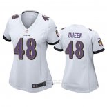 Camiseta NFL Game Mujer Baltimore Ravens Patrick Queen Blanco