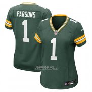 Camiseta NFL Game Mujer Green Bay Packers Micah Parsons Verde