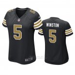 Camiseta NFL Game Mujer New Orleans Saints 5 Jameis Winston Alterno Negro