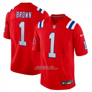 Camiseta NFL Game New England Patriots AJ Brown Rojo