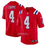 Camiseta NFL Game New England Patriots Bailey Zappe Alterno Rojo