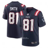 Camiseta NFL Game New England Patriots Jonnu Smith 81 Azul