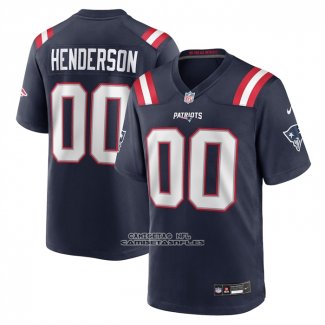 Camiseta NFL Game New England Patriots Treveyon Henderson 2025 NFL Draft Azul