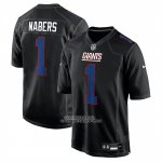 Camiseta NFL Game New York Giants Malik Nabers Carbon Negro