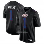 Camiseta NFL Game New York Giants Malik Nabers Carbon Negro