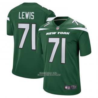 Camiseta NFL Game New York Jets Alex Lewis Verde