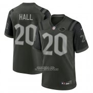 Camiseta NFL Game New York Jets Breece Hall 2025 Rivalries Collection Gris Oscuro