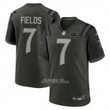 Camiseta NFL Game New York Jets Justin Fields 2025 Rivalries Collection Gris Oscuro