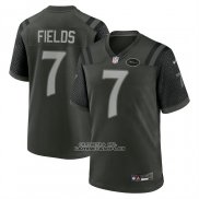 Camiseta NFL Game New York Jets Justin Fields 2025 Rivalries Collection Gris Oscuro