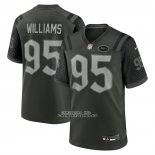 Camiseta NFL Game New York Jets Quinnen Williams 2025 Rivalries Collection Gotham Gris Oscuro