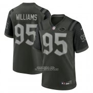 Camiseta NFL Game New York Jets Quinnen Williams 2025 Rivalries Collection Gotham Gris Oscuro