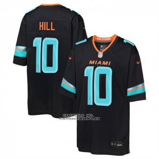 Camiseta NFL Game Nino Miami Dolphins Tyreek Hill 2025 Rivalries Collection Negro