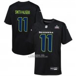 Camiseta NFL Game Nino Seattle Seahawks Jaxon Smith Njigba Carbon Fashion Negro