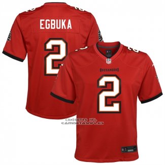 Camiseta NFL Game Nino Tampa Bay Buccaneers Emeka Egbuka Rojo