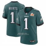 Camiseta NFL Game Philadelphia Eagles Jalen Hurts Super Bowl LIX Verde