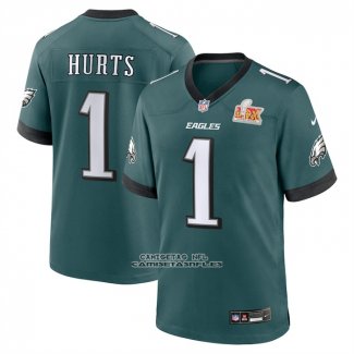 Camiseta NFL Game Philadelphia Eagles Jalen Hurts Super Bowl LIX Verde