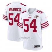 Camiseta NFL Game San Francisco 49ers Fred Warner 80 Aniversario Blanco