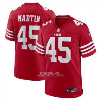 Camiseta NFL Game San Francisco 49ers Nick Martin Rojo
