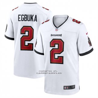 Camiseta NFL Game Tampa Bay Buccaneers Emeka Egbuka Blanco