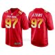 Camiseta NFL Hombre Cincinnati Bengals 97 Geno Atkins Rojo AFC 2018 Pro Bowl