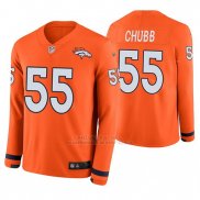 Camiseta NFL Hombre Denver Broncos Bradley Chubb Naranja Therma Manga Larga
