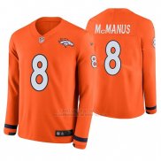 Camiseta NFL Hombre Denver Broncos Brandon Mcmanus Naranja Therma Manga Larga