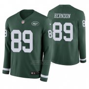 Camiseta NFL Hombre New York Jets Chris Herndon Verde Therma Manga Larga