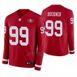 Camiseta NFL Hombre San Francisco 49ers Deforest Buckner Rojo Therma Manga Larga