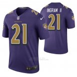 Camiseta NFL Legend Baltimore Ravens Mark Ingram II Color Rush Violeta