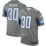 Camiseta NFL Legend Detroit Lions Jeff Okudah Gris