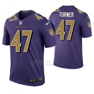 Camiseta NFL Legend Hombre Baltimore Ravens De'lance Turner Violeta Color Rush