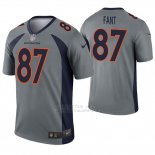 Camiseta NFL Legend Hombre Denver Broncos 87 Noah Fant Inverted Gris