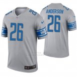 Camiseta NFL Legend Hombre Detroit Lions 26 C.j. Anderson Inverted Gris