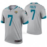 Camiseta NFL Legend Hombre Jacksonville Jaguars 7 Nick Foles Inverted Gris