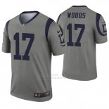 Camiseta NFL Legend Hombre Los Angeles Rams 17 Robert Woods Inverted Gris