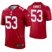 Camiseta NFL Legend Hombre New York Giants 53 Oshane Ximines Inverted Rojo