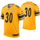 Camiseta NFL Legend Hombre Pittsburgh Steelers 30 James Conner Inverted Oro