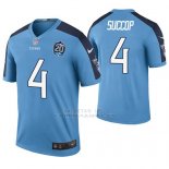 Camiseta NFL Legend Hombre Tennessee Titans Ryan Succop Azul 20th Anniversary Color Rush