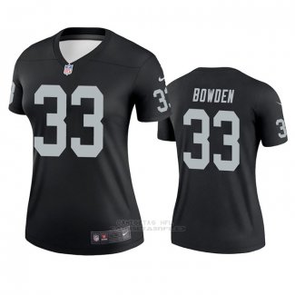 Camiseta NFL Legend Mujer Las Vegas Raiders 33 Lynn Bowden Negro