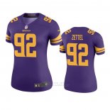 Camiseta NFL Legend Mujer Minnesota Vikings Anthony Zettel Violeta Color Rush