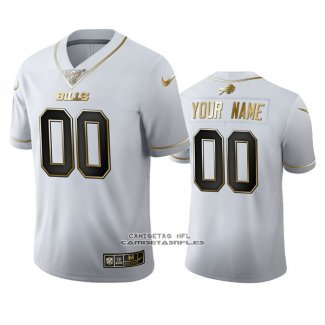 Camiseta NFL Limited Buffalo Bills Personalizada Golden Edition Blanco