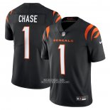 Camiseta NFL Limited Cincinnati Bengals Ja'Marr Chase Vapor Untouchable Negro