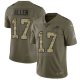 Camiseta NFL Limited Hombre Buffalo Bills 17 Josh Allen Stitched 2017 Salute To Service
