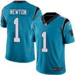 Camiseta NFL Limited Hombre Carolina Panthers 1 Cam Newton Azul Alterno Stitched Vapor Untouchable