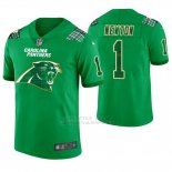 Camiseta NFL Limited Hombre Carolina Panthers Cam Newton St. Patrick's Day Verde