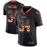 Camiseta NFL Limited Hombre Chicago Bears Walter Payton Negro 2018 USA Flag Fashion Color Rush