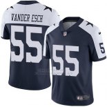 Camiseta NFL Limited Hombre Dallas Cowboys 55 Leighton Vander Esch Azul Thanksgiving Stitched Vapor Untouchable