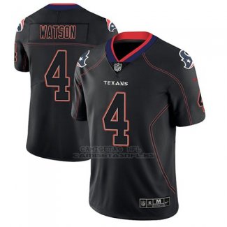Camiseta NFL Limited Hombre Houston Texans Deshaun Watson Negro Color Rush 2018 Lights Out