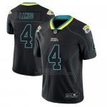 Camiseta NFL Limited Hombre Jacksonville Jaguars Josh Lambo Negro Color Rush 2018 Lights Out