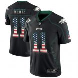 Camiseta NFL Limited Hombre Philadelphia Eagles Carson Wentz Negro 2018 USA Flag Fashion Color Rush